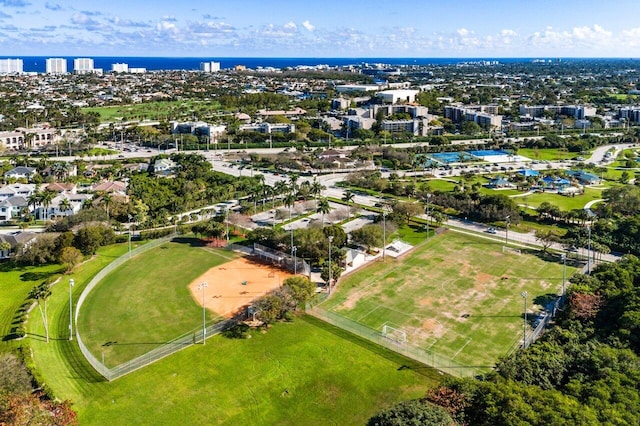 bird's eye view featuring a view of city