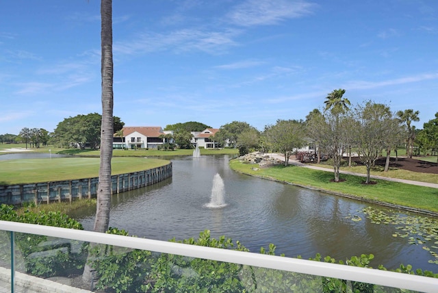 view of water feature