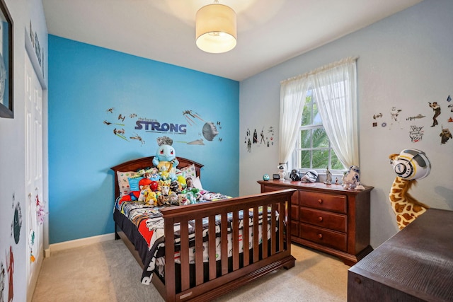 view of carpeted bedroom