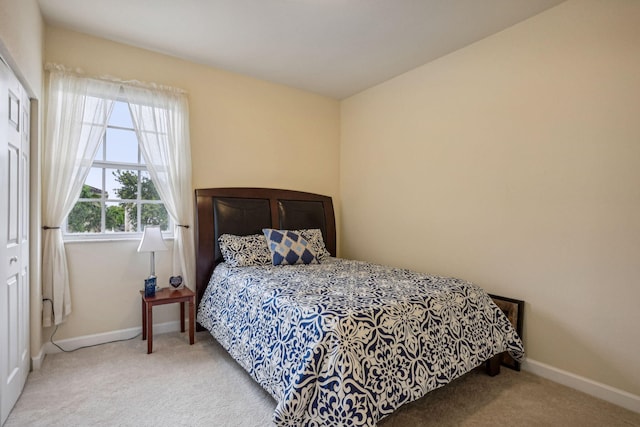 bedroom with carpet floors