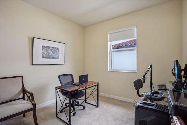 view of carpeted office