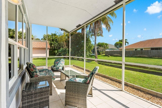 view of sunroom