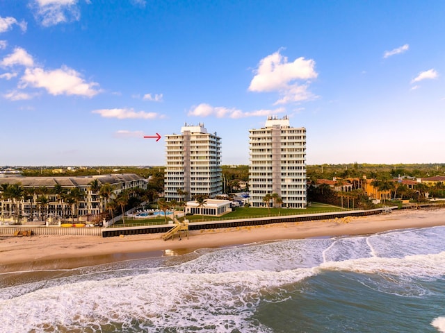 3554 Ocean Dr Unit Ph4S, Vero Beach, FL 32963 - drone / aerial view with a view of the beach and a water view