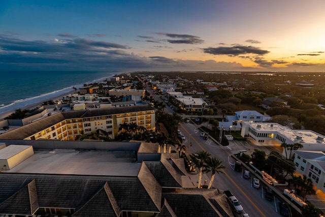 3554 Ocean Dr Unit Ph4S, Vero Beach, FL 32963 - bird's eye view featuring a water view and a view of the beach