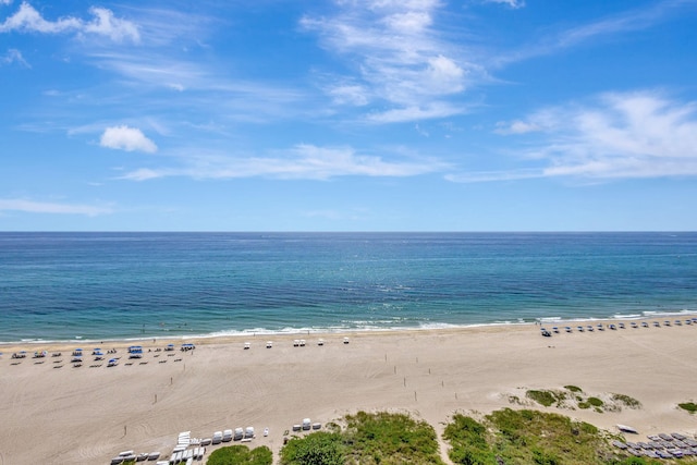 property view of water with a view of the beach