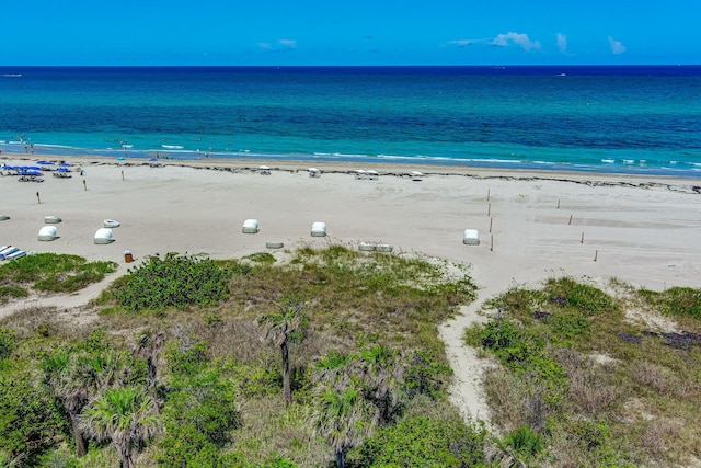 property view of water with a view of the beach