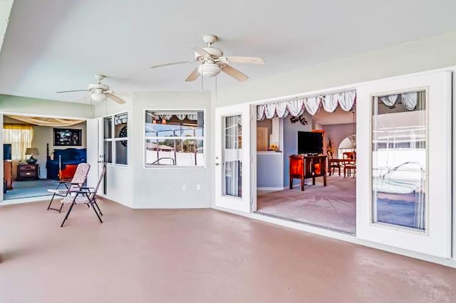 view of patio / terrace with ceiling fan