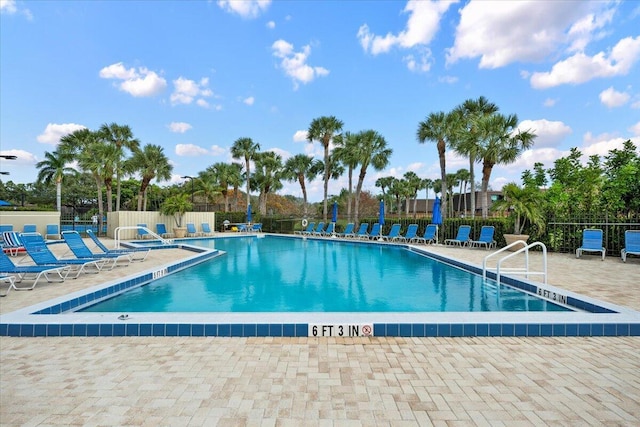 view of pool with a patio