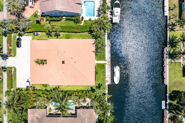 4316 S Ocean Blvd Unit 2S, Highland Beach, FL 33487 - bird's eye view of a nearby body of water and a pool area