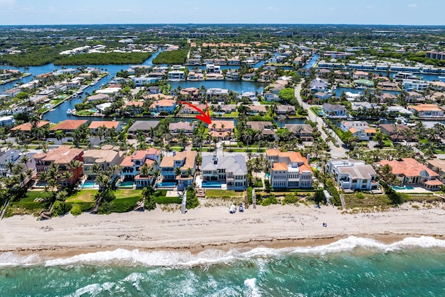 4316 S Ocean Blvd Unit 2S, Highland Beach, FL 33487 - aerial view of residential area featuring waterfront with a beach