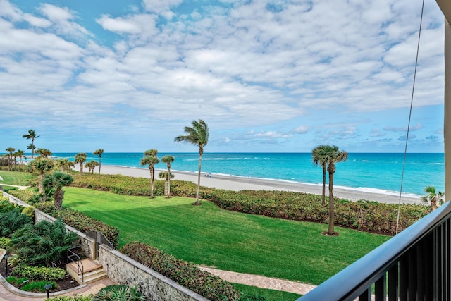 property view of water with a view of the beach