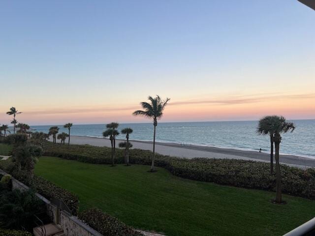 water view featuring a beach view