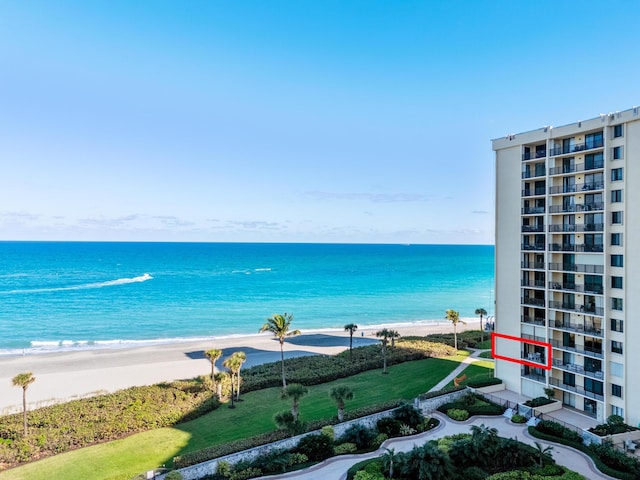 water view featuring a beach view