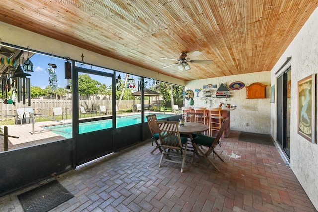 sunroom / solarium with a wealth of natural light