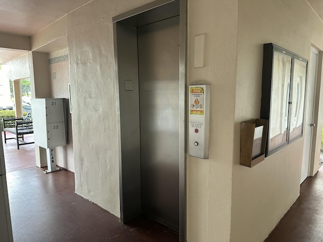 corridor with elevator