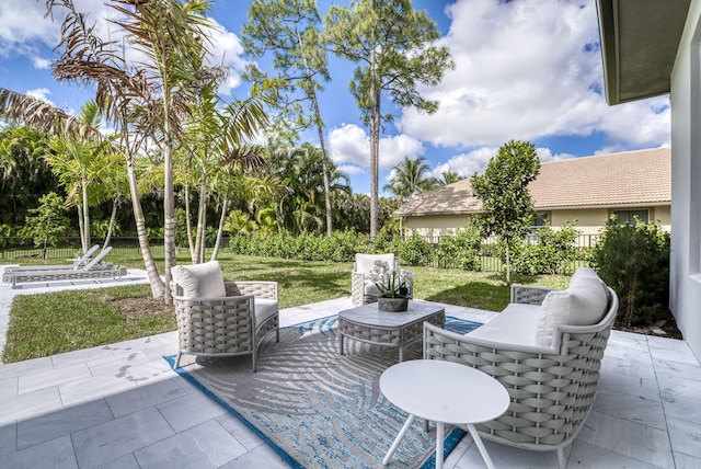 view of patio / terrace featuring outdoor lounge area