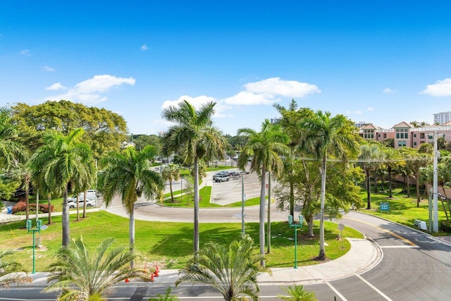 view of home's community featuring a lawn