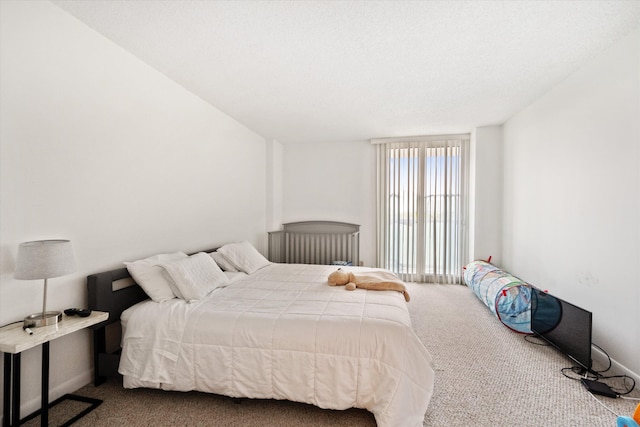 bedroom with carpet floors