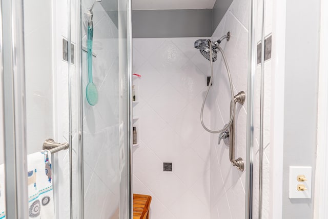 bathroom featuring walk in shower