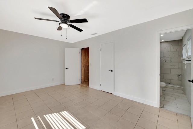 unfurnished room featuring ceiling fan