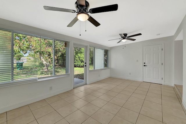 view of tiled spare room