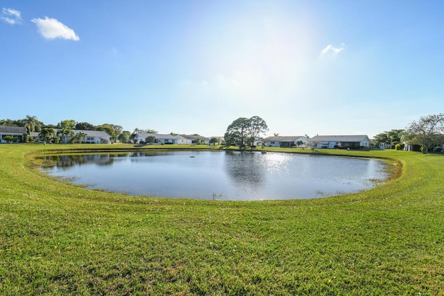 property view of water with a residential view