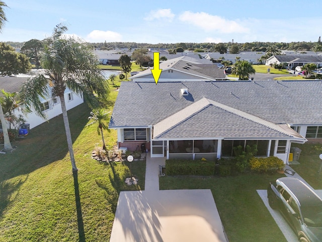 bird's eye view featuring a residential view