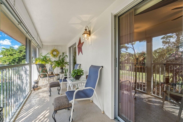 view of sunroom