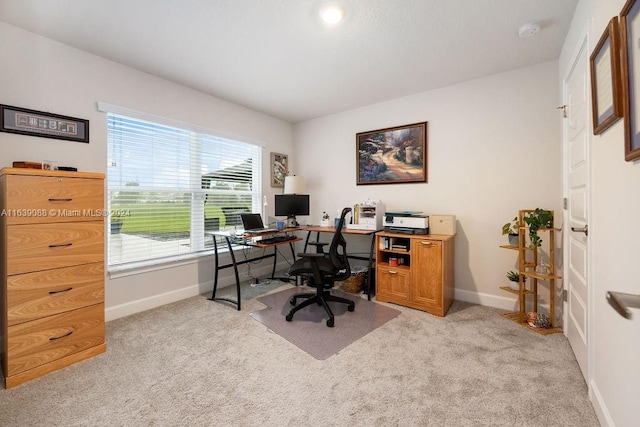 view of carpeted office