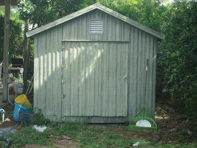 view of shed