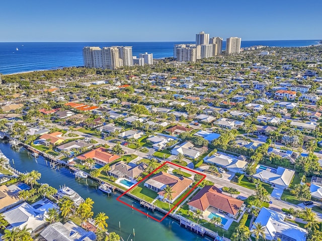 1170 Fairview Ln, Singer Island, FL 33404 - aerial view with a view of city and a water view