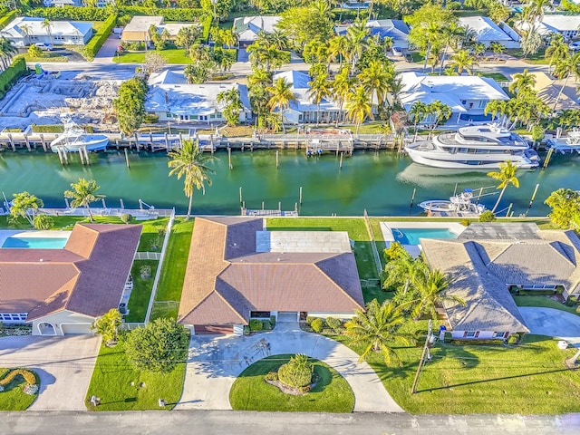 1170 Fairview Ln, Singer Island, FL 33404 - drone / aerial view featuring a water view and a residential view