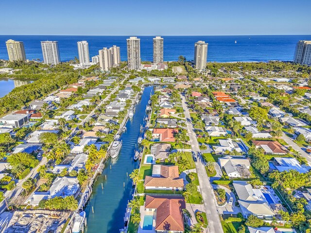 1170 Fairview Ln, Singer Island, FL 33404 - aerial view with a water view and a city view