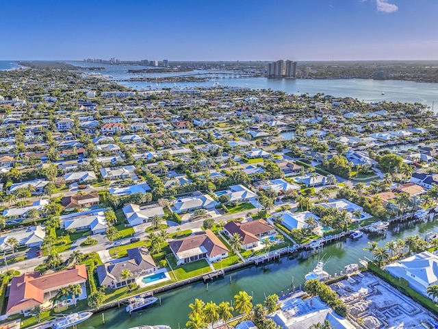 1170 Fairview Ln, Singer Island, FL 33404 - bird's eye view featuring a residential view and a water view