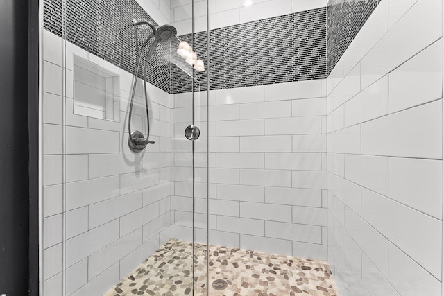 bathroom featuring walk in shower