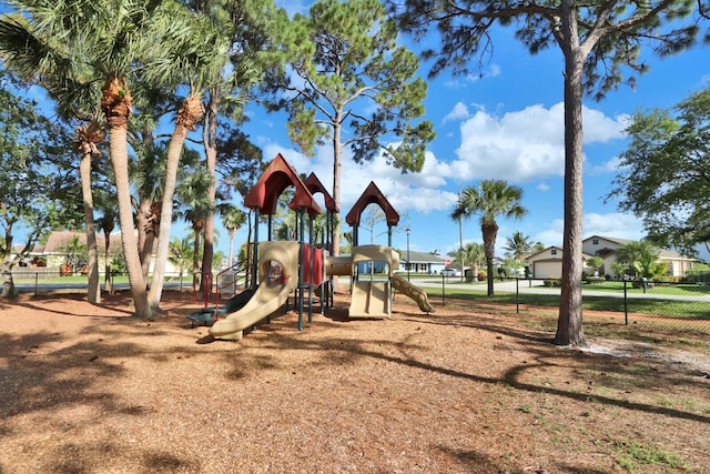 view of jungle gym