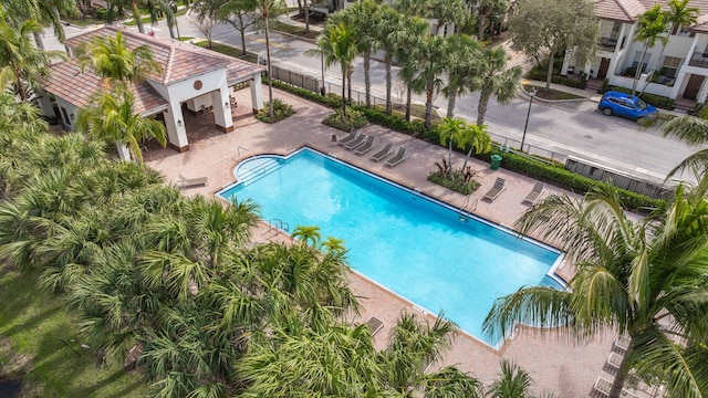 view of pool featuring a patio area