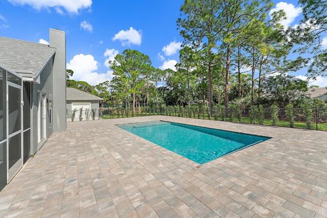 view of pool featuring a patio area