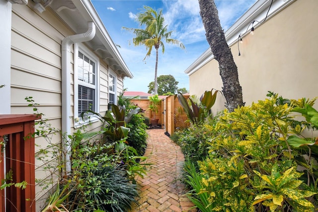 view of yard with a patio area and fence