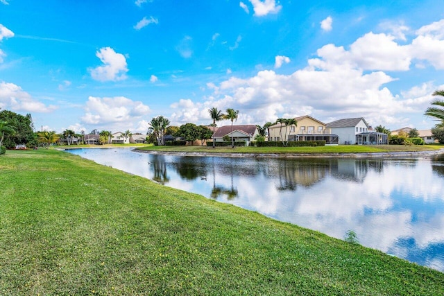 property view of water with a residential view