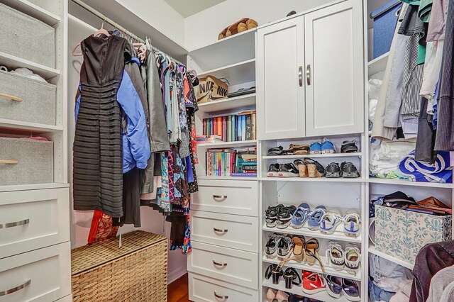 view of walk in closet