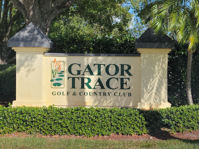 view of community sign