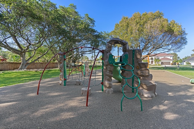 view of jungle gym