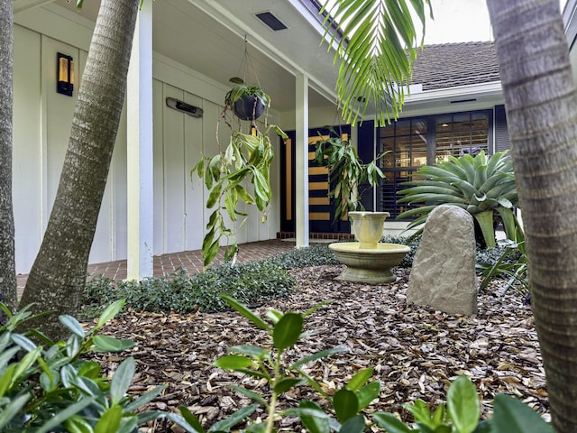 view of yard with a porch