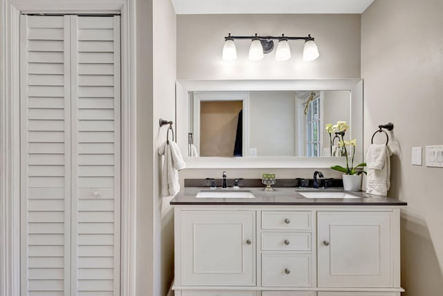 bathroom with vanity