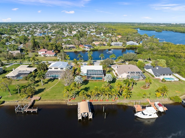 2666 SE Erickson Dr, Port Saint Lucie, FL 34984 - drone / aerial view featuring a water view