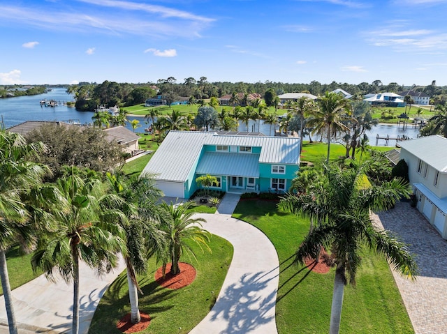 2666 SE Erickson Dr, Port Saint Lucie, FL 34984 - bird's eye view featuring a water view