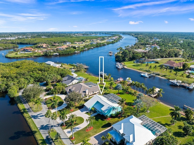 2666 SE Erickson Dr, Port Saint Lucie, FL 34984 - bird's eye view with a water view
