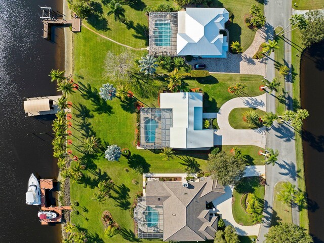 2666 SE Erickson Dr, Port Saint Lucie, FL 34984 - bird's eye view with a water view
