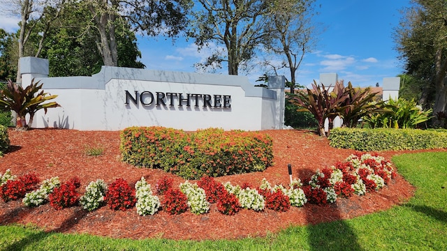 view of community sign